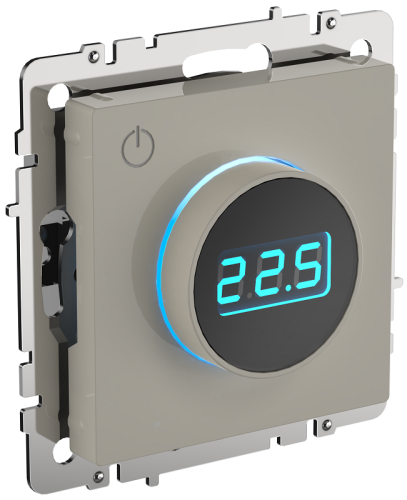 Термостат электронный с индикацией IEK Brite ТС10-1-БрКр бежевый фото Термостат электронный с индикацией IEK Brite ТС10-1-БрКр бежевый картинка